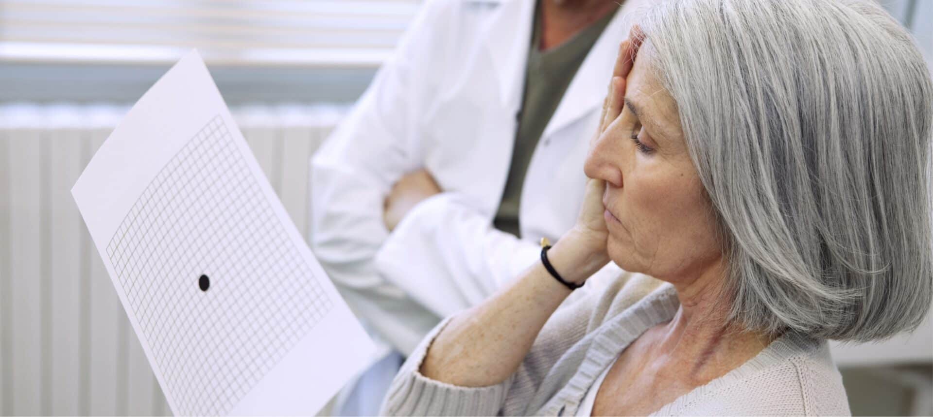 Eye test being conducted for Dry AMD